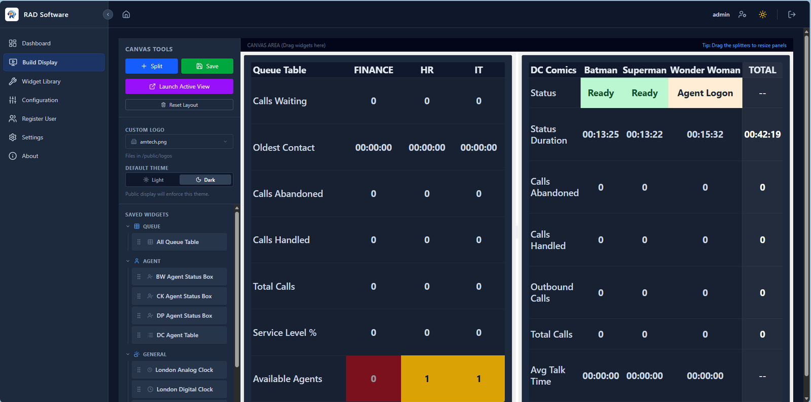 Wallboard Layout Builder & Live Preview